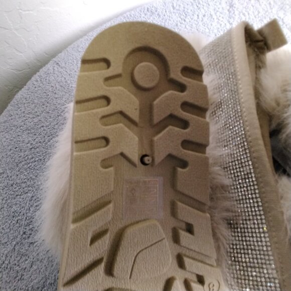 ✨ Carlkarida Faux Fur Lining Winter Boots Mid-Calf Platform Cream Color Size 8 - Picture 12 of 13